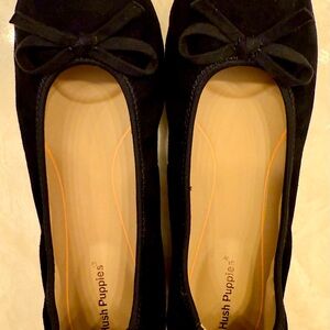 Hush Puppies Women's Black Bow Flats
